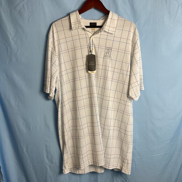 Greg Norman Play Dry Button Up Polo XXL Embroidered Rolls Royce Naples NWT - Picture 2 of 14